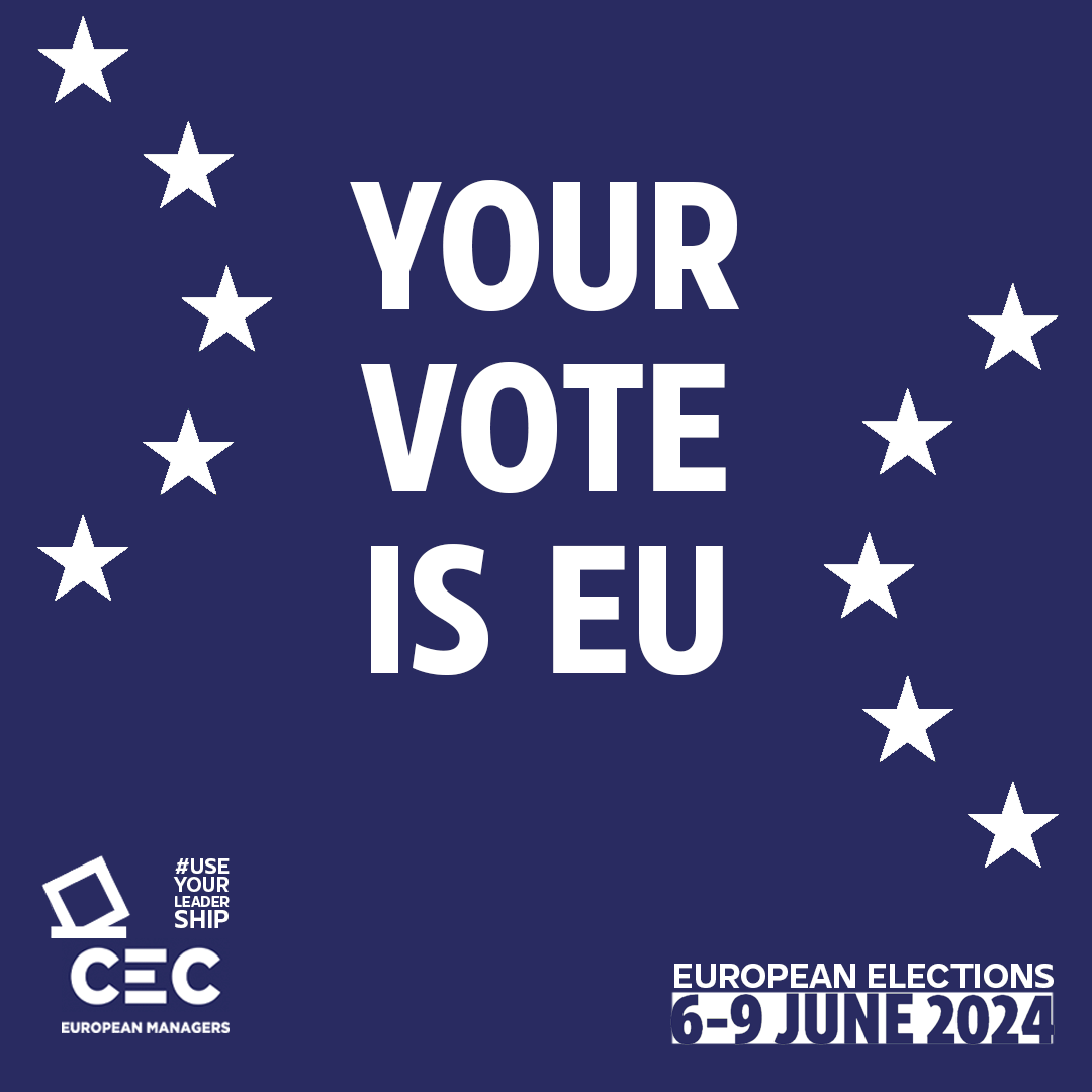 "Your Vote is EU" means that each one of us is part of the European Union, and that, as managers, we should lead by example and vote.