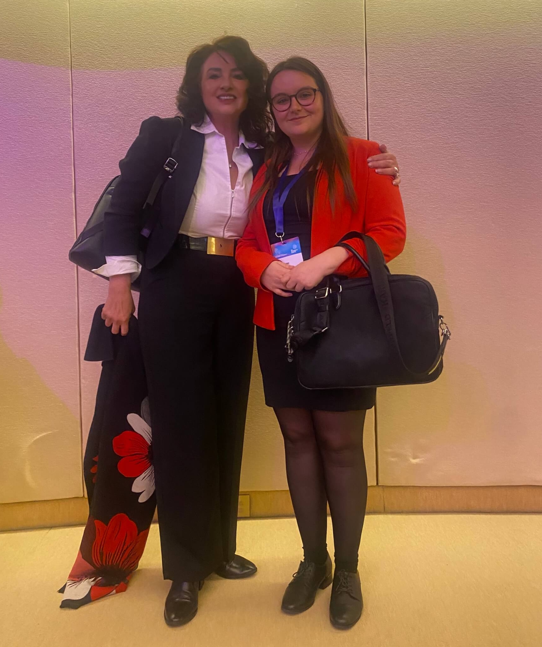 Olga Molina (CEC's Director) with EU Commissionar of Equality, Helena Dalli at the Kick off - European Diversity Month 2024 